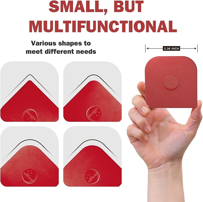 Pan Scraper, 10 Pcs Pot & Dish Scraper Plastic, Sturdy Scraper Kitchen Tool, Red | Pot Scraper Non Scratch for Cast Iron, Pot and Pan Cleaning, Food Scraper for Dishes, Home & Apartment Essentials, Red
