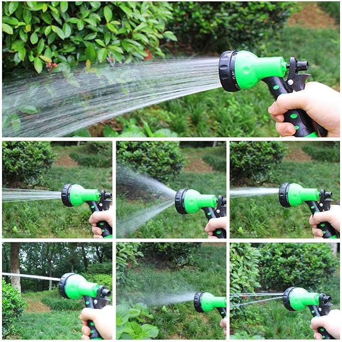 Recoil Garden Hose 25FT EVA Water Hose with 7-Pattern Spray Nozzle,Curly Self Coiling Lightweight Garden Hose,Retractable Garden Coil Hose for Lawn Patio