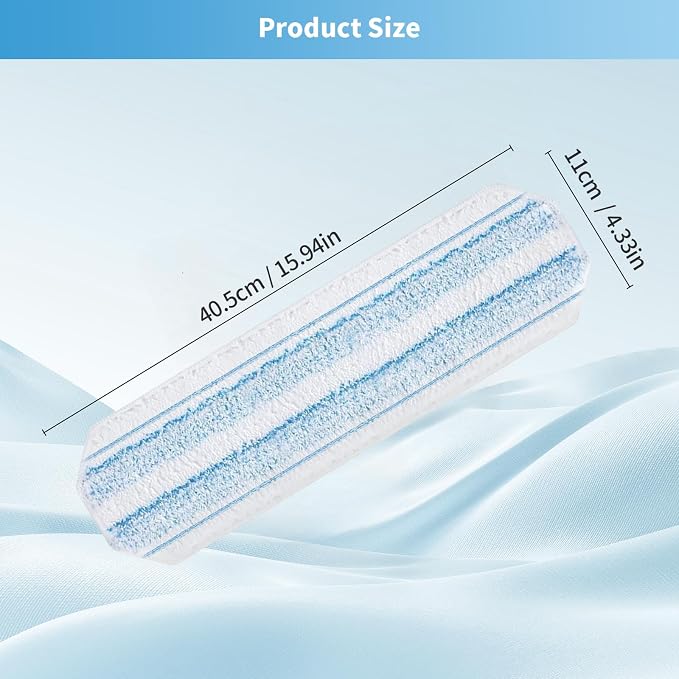 15 Pack Microfiber Mop Pads for O-Cedar H2prO Flat Mop System, Washable and Reusable Mop Replacement Heads for Floor Deep Cleaning, Mop Pad Refills for Wet Dry Floor