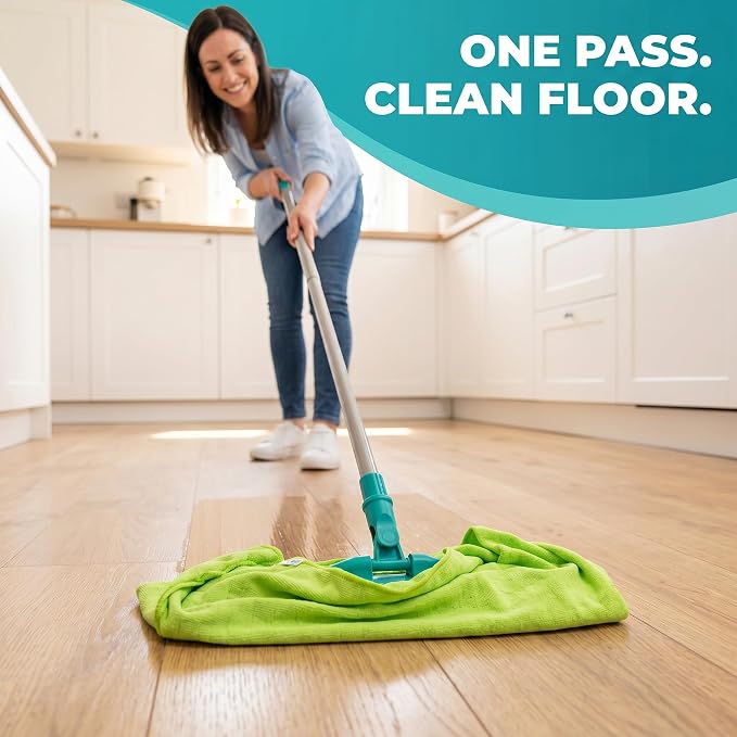HELOMOR 3 Extra Large Microfiber Cleaning Cloths, 30"x18" Floor Towels for Squeegee Mop, Reusable Multi-Purpose Cleaning Rags for House, Kitchen, Car & Windows, Highly Absorbent, Lint-Free