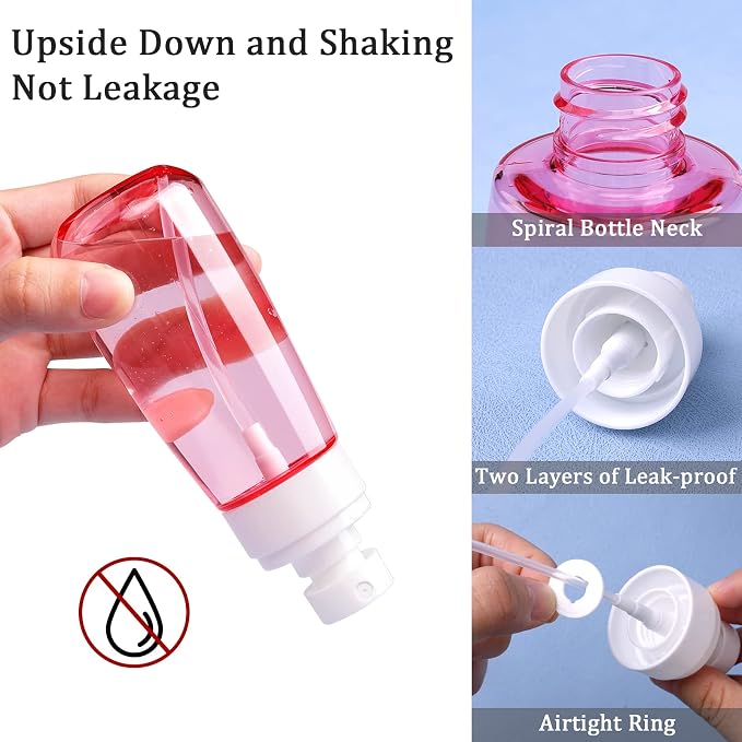 Fine Mist Spray Bottle 3.4oz/ 100ml Empty Cosmetic Refillable Travel Containers Plastic Hair Spray Bottle Sprayer for Perfume Skincare Makeup Lotion (4color)
