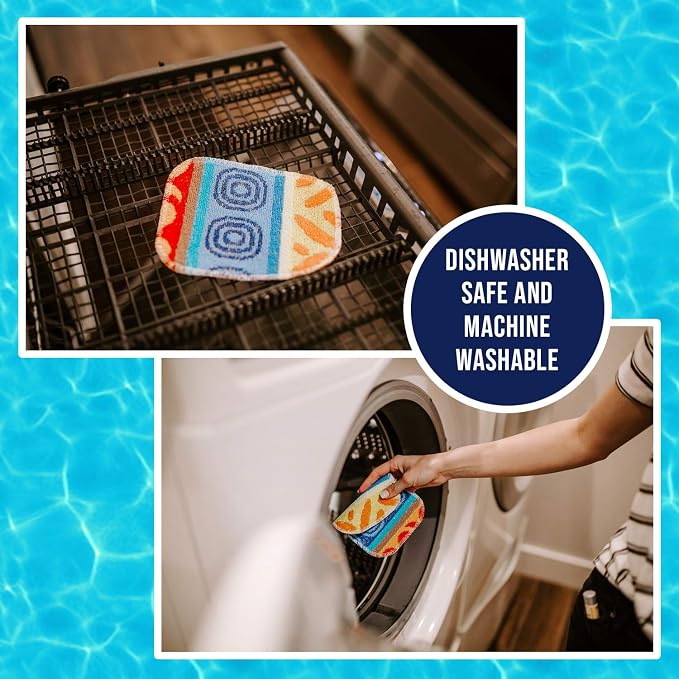 Scratchless Cleaning Pad (2 Pack) for Cleaning Kitchen, Bathroom and Household | Great for Non-Stick Cookware | Reusable | Long-Lasting | Environmentally Friendly