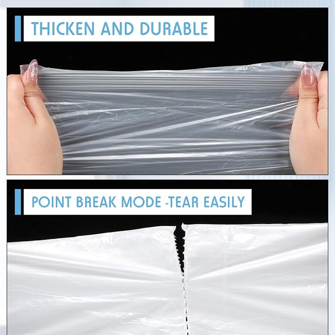 Epakh 240 Counts Mini Trash Bags 0.5 Gallon Tiny Garbage Bag, White | Small Garbage Liners for Car Office Desktop, Strong Waste Bags for Wastebasket Bin, Durable Pet Leak Resistant