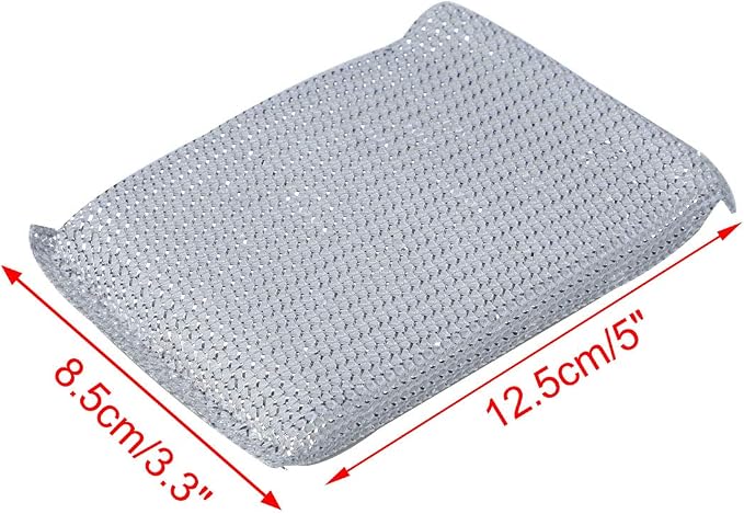 uxcell 8pcs Scouring Pad Non-Scratch Scouring Sponge 5"x3.3" Scrub Pads
