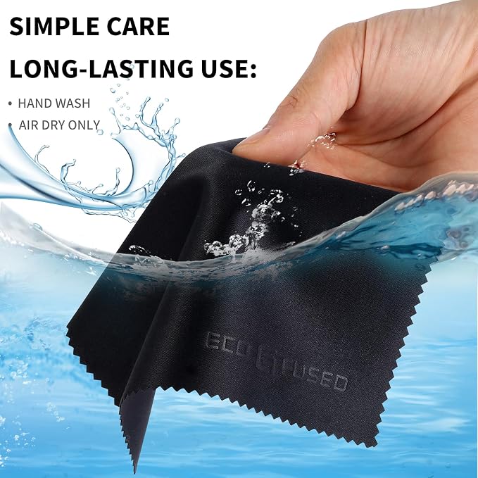 Eco-Fused Microfiber Cleaning Cloths - 40 Pack - (6 x 7 inches) for Cleaning Glasses, Spectacles, Camera Lenses, Tablets, Phones, Smartphones, Laptops, LCD Screens and Other Delicate Surfaces