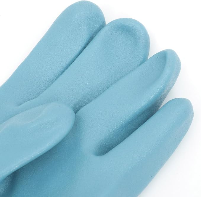 Zerodeko Long Rubber Gloves Elbow Length Waterproof Heavy Duty Reusable Household Cleaning Gloves with Extended Cuff for Gardening and Work Safety