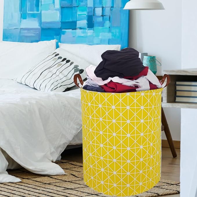 Collapsible Laundry Basket in Bedroom Waterproof Laundry Hamper in Bathroom Large Laundry Bag in College Dormitory Cloakroom Livingroom Nursery Organizer Toy Bin