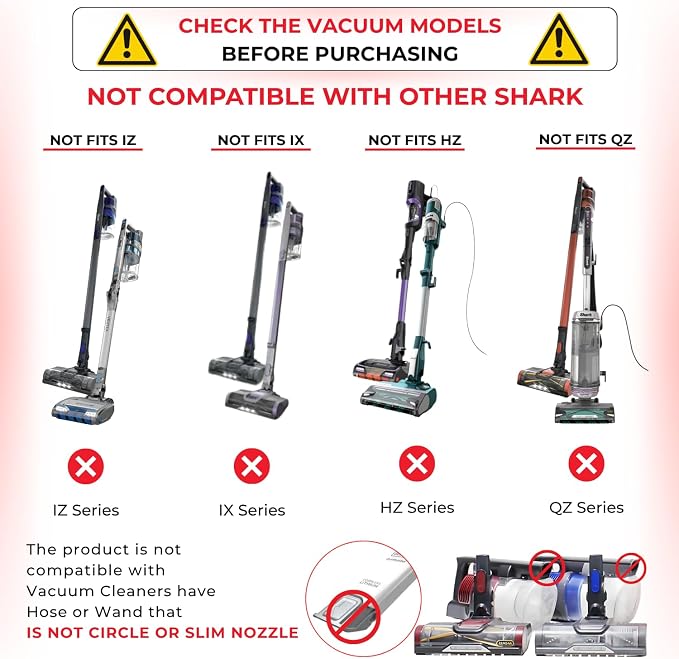 Vacuum Attachments Compatible with Shark Navigator NV360 NV350 NV500, Rocket HV300 HV301 HV371 HV372 – Hard Floor Attachment, Soft Dust Brush & Upholstery Tool for Furniture Cleaning
