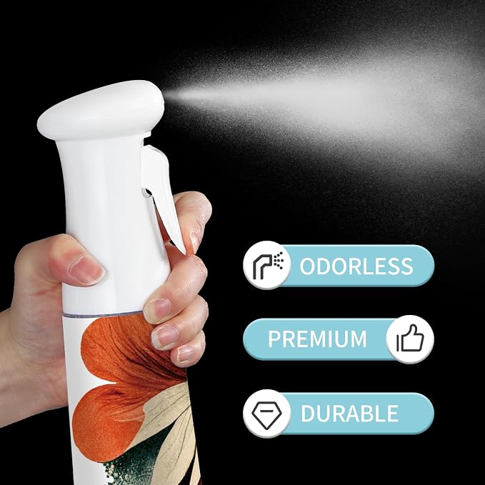 Hair Spray Bottle,Continuous Water Mister Empty Spray for Hairstyling, Cleaning, Plants, Misting and Skin Care