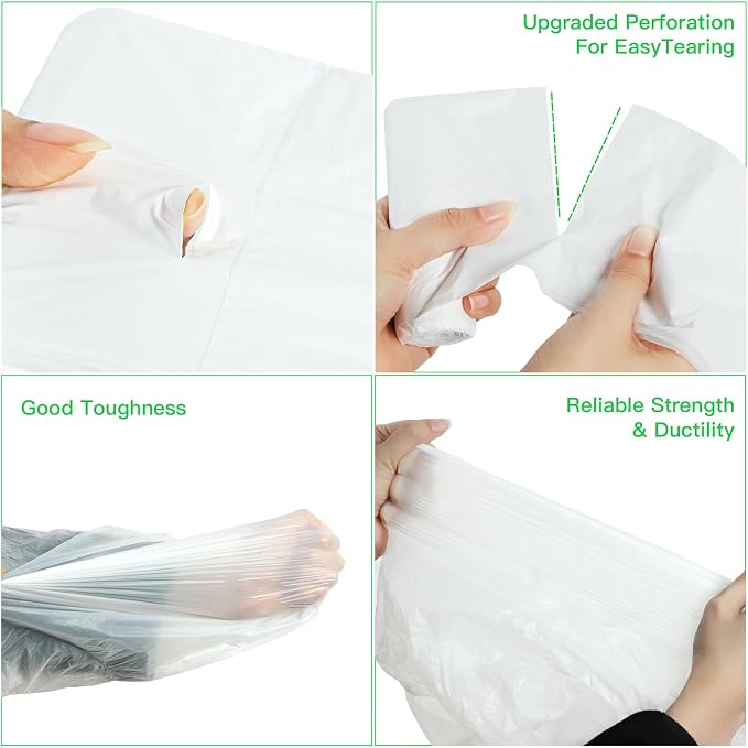 Compostable 5 Gallon Trash Bag - Inwaysin Biodegradable Small Garbage Bags Unscented Thickened & Strong Waste Basket Liners for Bathroom Kitchen and Office (5 Rolls, 200 Count)