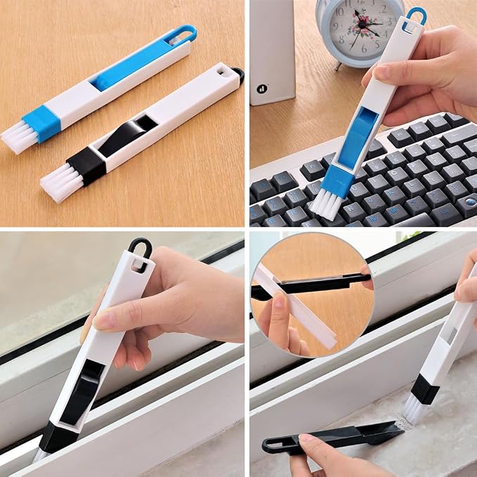 12Pcs Small Crevice Gap Cleaning Brushes, Groove Detail Brush Cleaner Tools | Ideal for door window tracks, grooves, corners, bathroom, kitchen, faucets, sinks and keyboards deep crevice cleaning