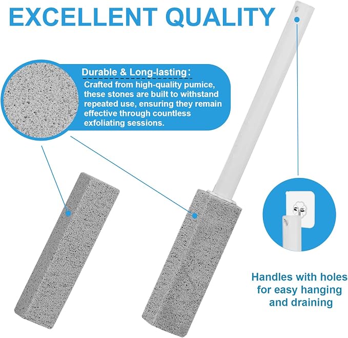 16 Packs Pumice Stone Toilet Bowl Cleaner, Pumice Stone for Cleaning, Powerfully Cleans Hard Water Rings, for Cleaning Toilets, Bathtubs, Grills, Swimming Pools, Sinks