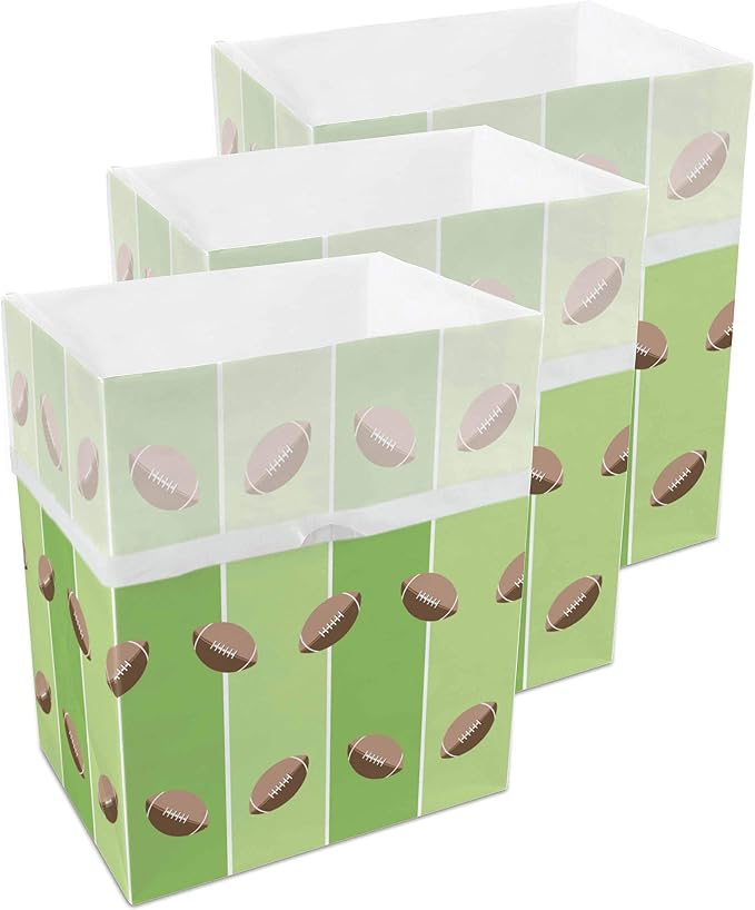 Clean Cubes 13 Gallon Disposable Pop-Up Trash Cans, 3-Pack (Tailgating) | Extra Trash Space for Parties and Events, No Assembly Required, Built-In Liner, Wire-Reinforced Opening Stays Fully Open