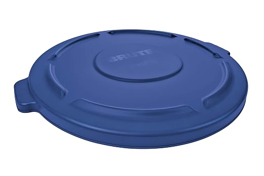 Rubbermaid Commercial Products BRUTE Trash Can Dome Lid, 55-Gallon, Blue, Compatible with the Rubbermaid Heavy Duty 55-Gallon Garbage Bins