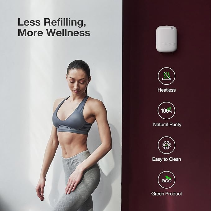 Airversa ANW Smart Waterless Diffuser Starter Kit for Room,White | 2x100 mL Hotel Scent Fragrance Oil, Up to 2000 sq ft, App Control, 400mL, DC-12V/1A Adapter, Scent Air Machine, ANWKit-2x100