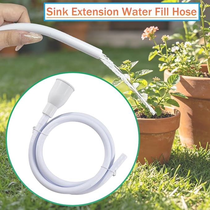 1M/3.28FT Sink Extension Hose,Sink Hose Attachment,Portable Water Fill Accessories for Gardening, Watering, and Household Cleaning with Adjustable Clamp
