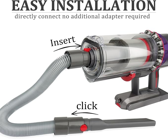 Fullclean Flexible Extension Hose for Dyson Cordless Vacuum Cleaner | Compatible with V15 V15s Gen5 V12 V11 V10 V9 V8 V7 Detect Outsize Slim Accessories Tool Replacement Parts Attachment
