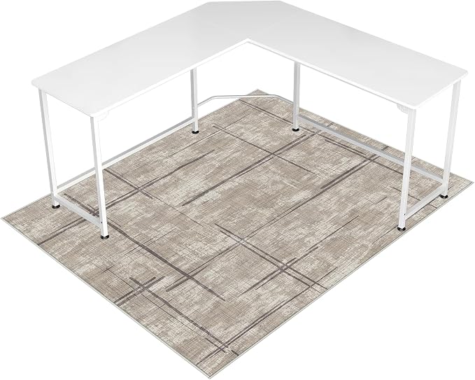 Office Chair Mat for Hardwood Floor&Tile Floor,48"X 60"-Khaki | Heavy Duty Desk Chair Mat for Hard Floors,Under Desk Rug for Rolling Computer Chair,Anti Slip,Low Pile Carpet Floor
