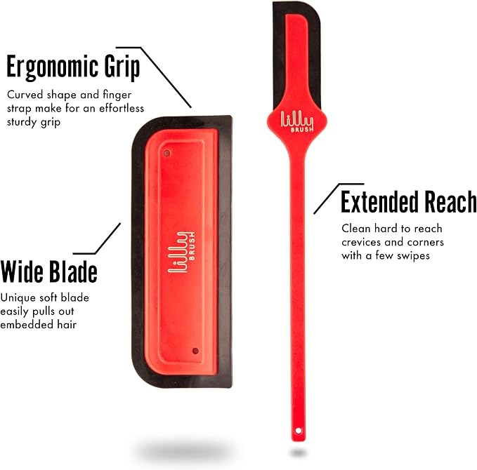 Lilly Brush Pro Pet Hair Removal Tool Kit | Pet Hair Brush Remover for Couch, Auto Interior Detailing Kit, Cat and Dog Hair Remover Brush, Cat Fur Remover