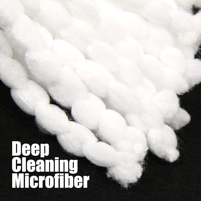 homsis 6+1 Pack Mop Replace Head and Base Replacement for Ocedar Spin Mop | Compatible with Ocedar EasyWring 1-Tank System, Microfiber, Deep Cleaning, Machine Washable, Easy-to-Replace