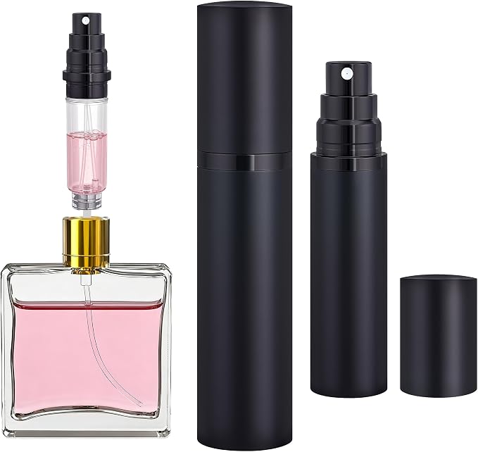 10ml Travel Perfume Atomizer Refillable Spray Bottle Atomiser (Black) | Perfume Spray Bottle, Fragrances Atomizer, Perfume Travel Refillable Bottle,Perfume Dispenser,Perfume Refill Bottle