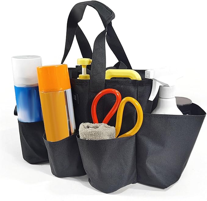 Cleaning Bag, Car Detailing Organizer with Portable Storage Bag Oxford Cloth Cleaning Tool Organizer Utility for Household Gardening Outdoor Maintenance