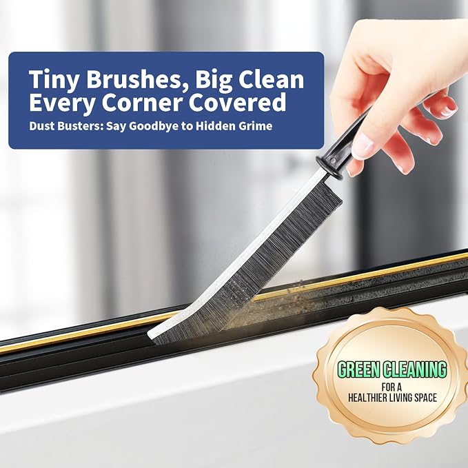 Crevice Cleaning Brush, Hard-Bristled Gap Scrub Brush, Toilet Gap Cleaning Brush Tool, for Scrub Small Spaces, Kitchen, Bathroom, Corner, Grout, Sink, Window Tracks, Hinges, 3pcs