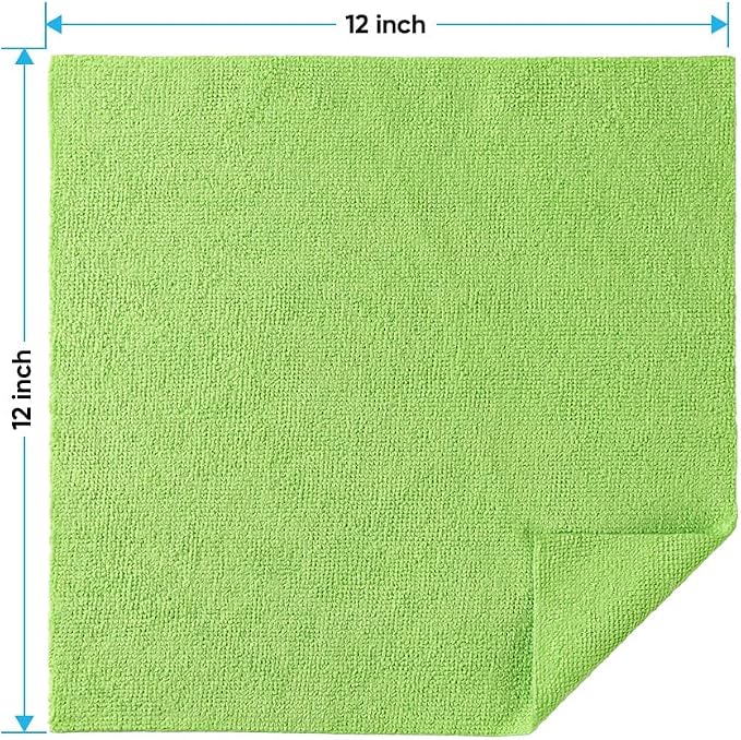 HOMEXCEL Microfiber Cleaning Cloth 600 PK, Towels for Cars, Shop Rags | Lint Free Cleaning Rags for House, Garage, Kitchen, Car Detailing, Shop Towels Bulk Scratch-Free, Absorbent, 11.5"X 11.5"