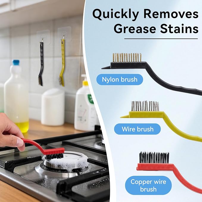 Crevice Cleaning Brush,13 Pcs Scrub Brushes for Cleaning Hard Bristle Cleaning Brushes for Household Use, CleaningSupplies for Kitchen, Bathroom, Corner, Sink, Cup, Bottle
