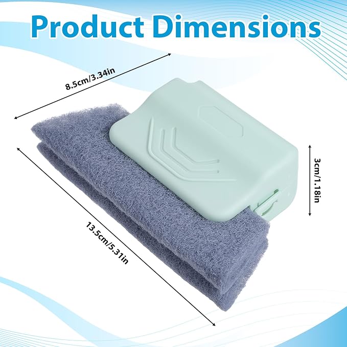 Qianyu Window Track Cleaner Tool, 3 Pcs Plastic Groove Cleaning Brushes Handheld Cleaning Brush Set Window Groove Cleaner for Windows Slides Tile Lines Shutter Narrow Gaps Tile Grout Lines