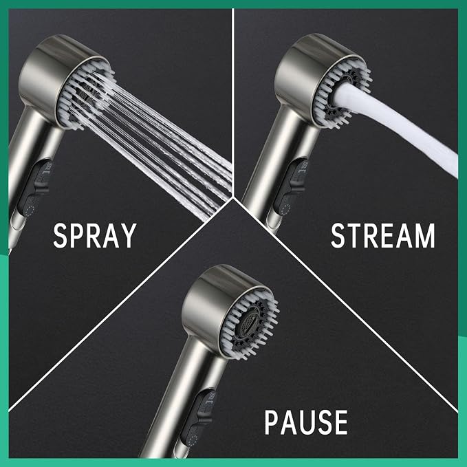 High Pressure3 Mode Dog Shower Attachment with ON/OFF Switch | With ON/OFF Switch, 100 Inches Extra Long Hose, Easy to Install, Indoor & Outdoor Use, No-Drill Hook Mount
