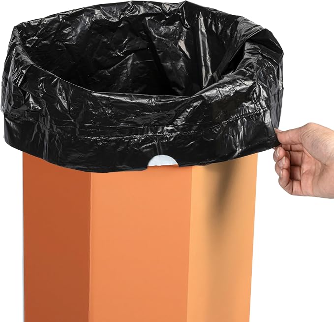 happimess Fleur 25 Gal Trash Can Bin, Carrot Cake, Set of 2 | Event Recycling, Traditional Classic Disposable Corrugated Cardboard, 32" Height, 16" Width, 16" Depth