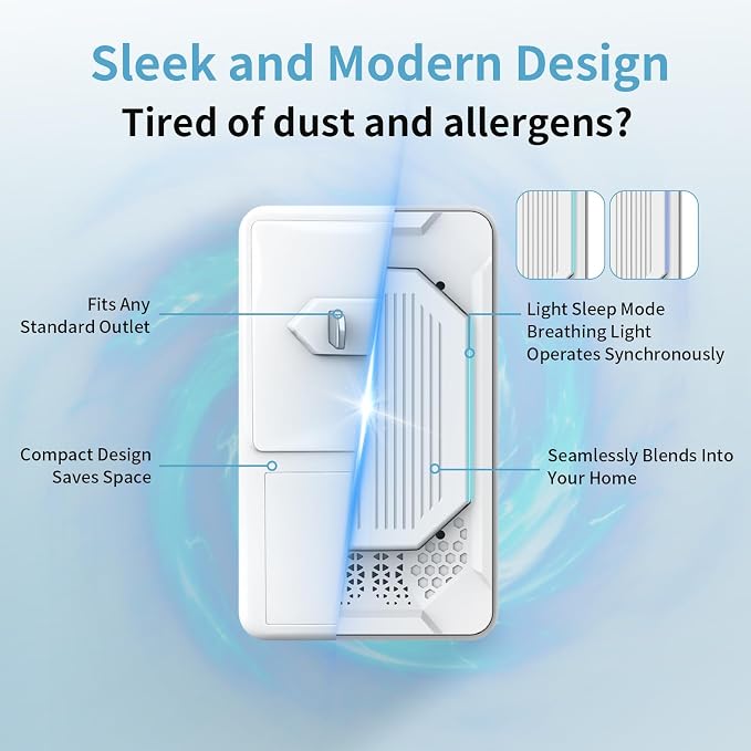 Air Ionizers for Home, 2026 Air Purifier 4 Pack Plug in Small Air Purifier for Bedroom Air Purifiers for Home Pets Mini Air Purifier Air Freshener Plug in for Home Dust Smoke Odor