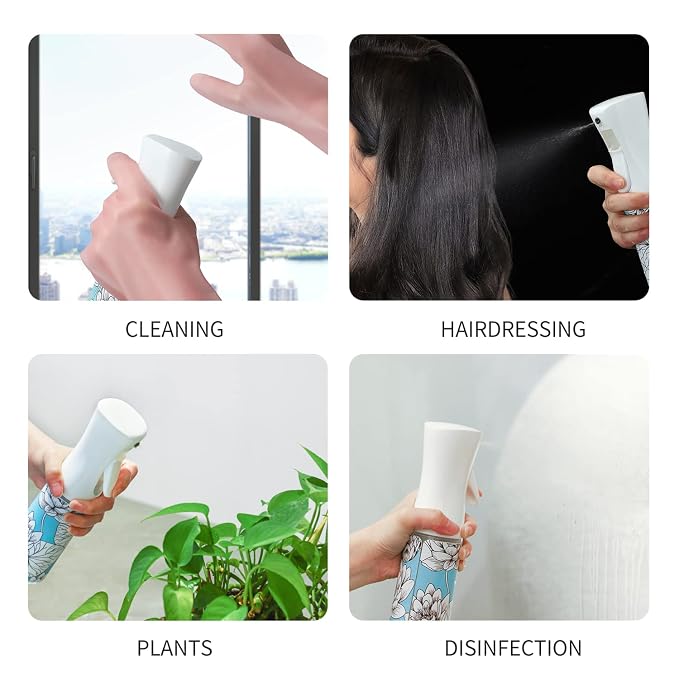 Hair Spray Bottle,Continuous Water Mister Empty Spray for Hairstyling, Cleaning, Plants, Misting and Skin Care