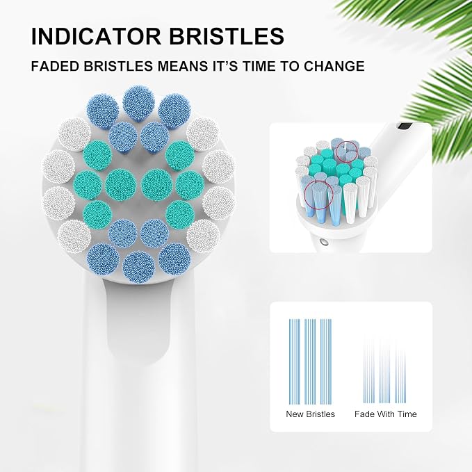 Toothbrush Heads for Oral B, 4 Pack Professional Electric Toothbrush Replacement Heads Medium Soft Dupont Bristles Replacement Toothbrush Heads Precision Clean Brush Heads Refills