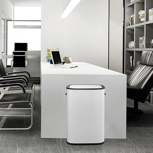 TrailBlaze White 13 Gal Automatic Motion Sensor Trash Can with Lid, 50L Smart Trash Can Waste Basket for Kitchen, Office, Bedroom, Bathroom
