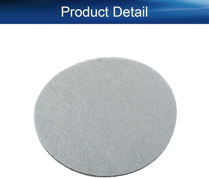 Auniwaig 1200-Grits 7 Inch Scrubber Scouring Pads Gray-Multipurpose, Drill Scuffing Disc Hoop and Loop Surface Conditioning Disc 6pcs