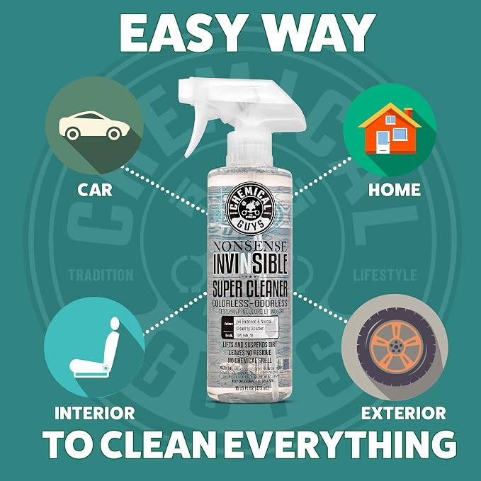 Chemical Guys, Nonsense Colorless & Odorless All-Surface Cleaner, 1 Gallon | Colorless, odorless, residue-free cleaner lifts dirt from vinyl, rubber, plastic, carpet and upholstery.