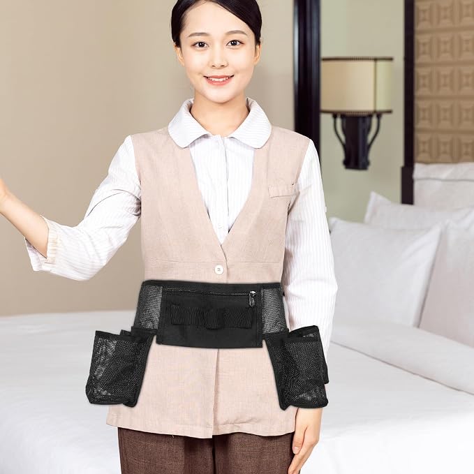 Multi-pocket Tool Organizer Belt Pouch for Men, Portable Waist Bag with Belt Clip, Utility Tool Storage for Housekeeping and Construction Workers