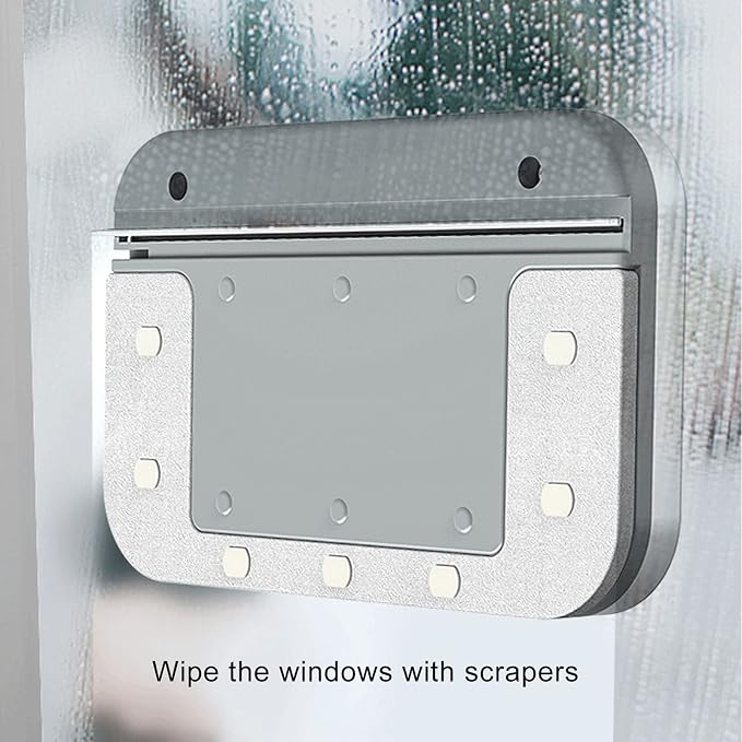 Magnetic Window Cleaner Double Sided with Large Handle for 3-10mm Glass