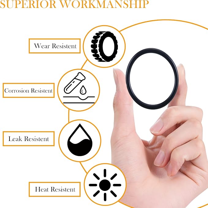 PWACCS High Pressure Washer O Ring Kit, 100 Pieces, Replacement Rubber Ring | For Power Washer Pump, Coupler, Adapter, For Hose, Gun and Nozzle
