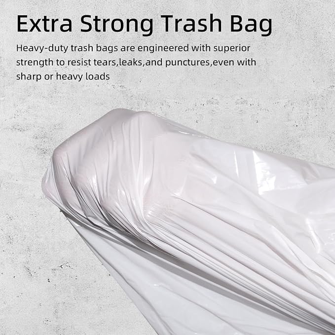 12 Gallon Drawstring Trash Bag,60 Counts Extra Strong Garbage Bags Fit Up to 8-12 Gallon Can,Thick Trash Can Liners for Kitchen & Household Use (12, Gallons)