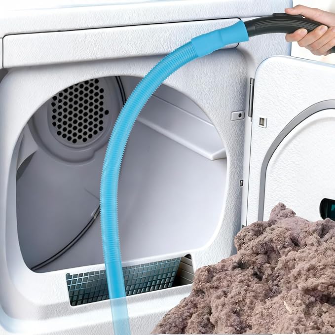 4 Pieces Dryer Vent Cleaner Kit | Vacuum Hose Lint Trap Clean Tool | Dryer Vent Cleaning Hose Duct Brush Attachment | Laundry Clothes Air Vent Machine Filter Lint Removal Snake
