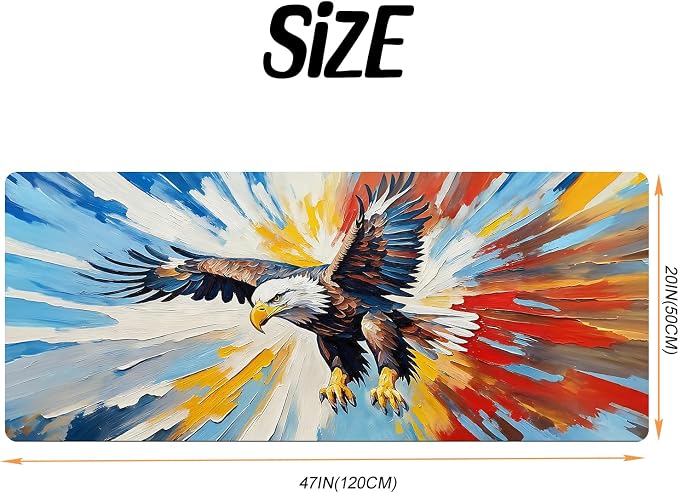 ANNA QUEEN Colorful Flying Eagle Laundry Room Rug Runner 20x47 Inch -Waterproof Non-Slip Floor Mat for Front Load Washer Dryer,American Patriotic Decor,Machine Washable