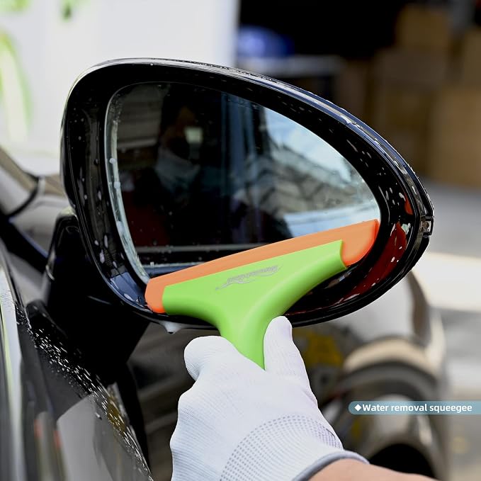 NEWISHTOOL All-Purpose Small Silicone Squeegee Window Tint Tool, 3 Pack | Small Squeegee for Shower Glass Door Mirror Car Windshield Kitchen Countertops Cleaning Water Removal Scraper w/ Hanging Hole