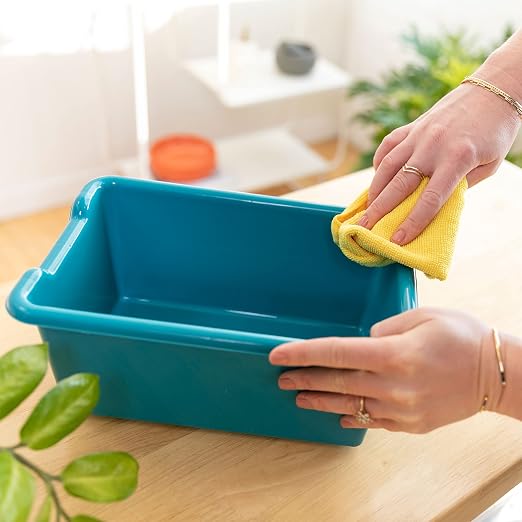 ECR4Kids Scoop Front Storage Bin, Multipurpose Organization, Contemporary, 5-Piece | Durable plastic, GREENGUARD Gold Certified, 1.2 gallon capacity, lightweight & nestable, built-in handle, classroom/home use