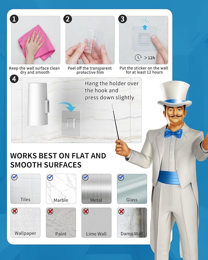 MR.SIGA Toilet Brush and Holder Set, Wall Mounted Toilet Bowl Brush, White | Space saving design, flexible thermoplastic rubber bristles, easily cleans hard to reach areas, pack of 2