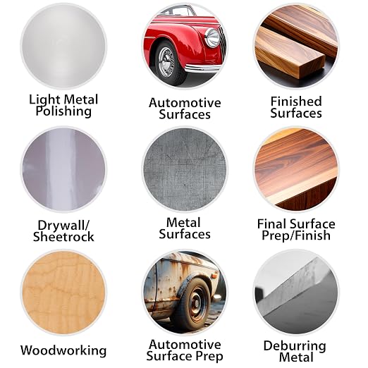 5" Abrasive Pad Hook & Loop Round Non-Woven 16 Pack Assortment