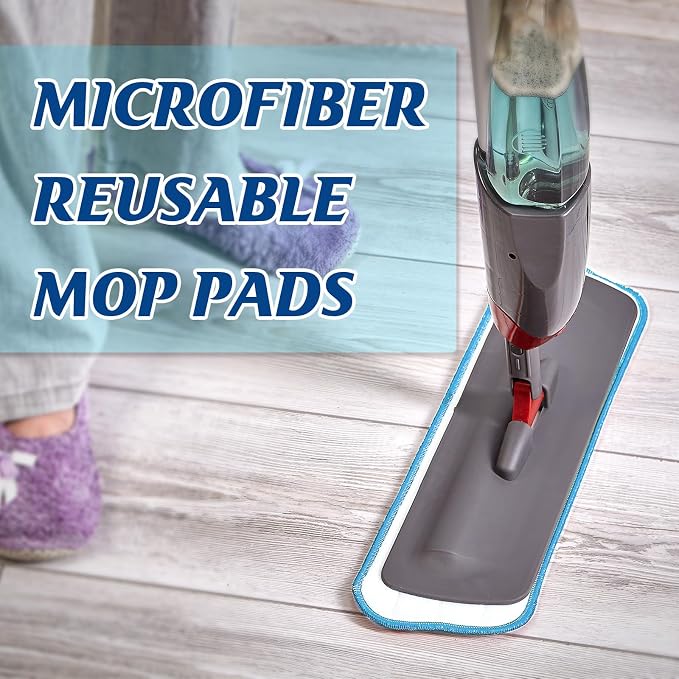 60 Pack Microfiber Mop Pads Machine Washable Flat Mop Head Replace | Reusable for Hardwood Floors and Hard Surfaces, Deep Scrubbing Design, Household Cleaning Replacement, Flat Head Compatible