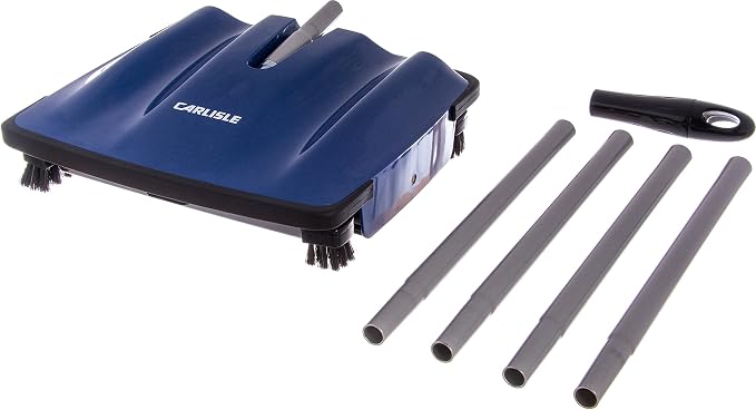 Carlisle FoodService Products Duo-Sweeper Rubberized Carpet and Floor Sweeper – Efficient Manual Cleaning for Restaurants with Low Pile Carpets
